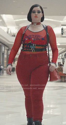 kat s red mesh parrot top on euphoria euphoria clothing euphoria fashion curvy girl outfits