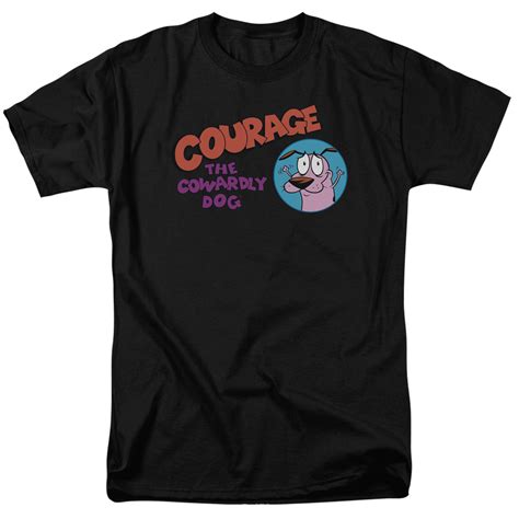 Courage The Cowardly Dog Mens Courage Logo T Shirt