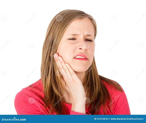 Swollen Cheek From Toothache Stock Photo Image Of Expression Woman