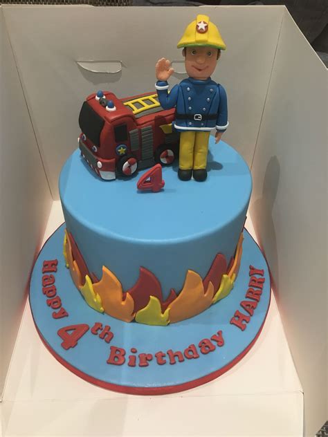 first cake of 2019 fireman sam themed cake for harry who is celebrating his 4th birthday h