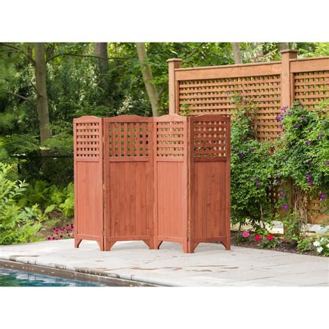 Leisure Season 64 In Wood Folding Patio And Garden Fence Privacy Screen