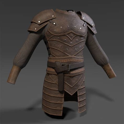 3d Model Leather Armor Lowpoly Pbr Cgtrader