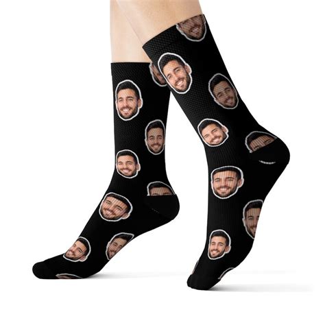 Personalized Face Socks Custom Dad Socks Fathers Day Etsy