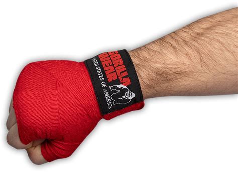 Boxing Hand Wraps Red Gorilla Wear