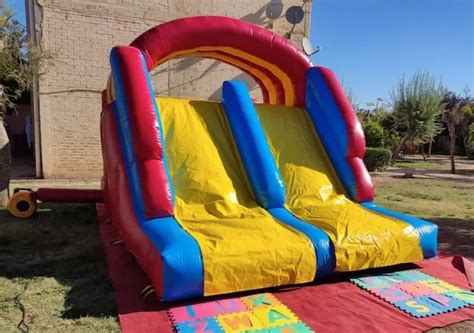 Tobogán Doble Pro Juego Inflable 5x3 Mts