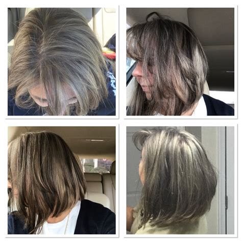 Transitioning To Gray With Ash Brown Undertones And Highlights