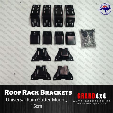 4 X 15cm Roof Rack Brackets Universal 15 Cm For Rain Gutter Mounts 4wd