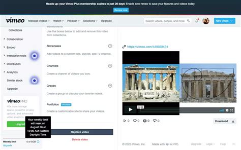 What Is Vimeo A Guide To The Tiers And Features On The Video Sharing