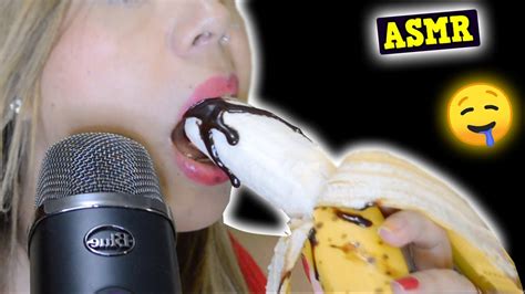 ASMR BANANA CHOCOLATE Eating Sounds And LICKING YouTube