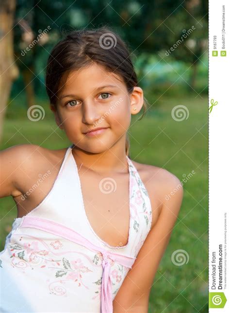 Outdoor Portrait Of A Young Girl Stock Image Image Of