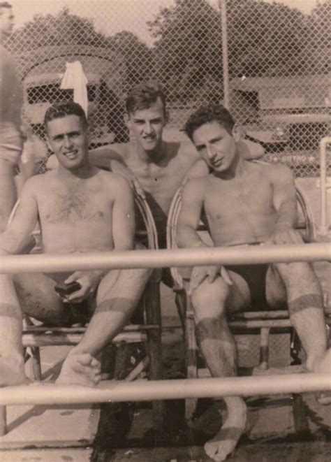 Flashenondeux 1950s Men In Speedos Near Pool 1950s Men Vintage Men Photo