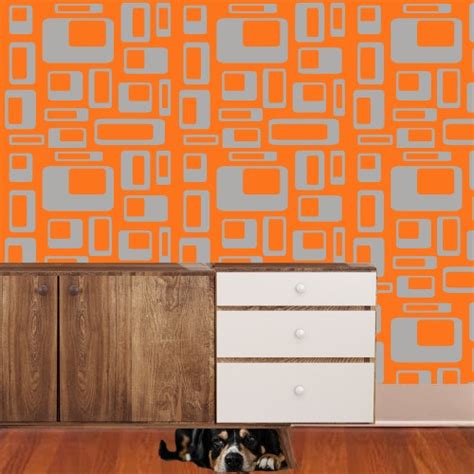 Mod Wallpaper Retro Wallpaper Mid Century Modern Modern Etsy