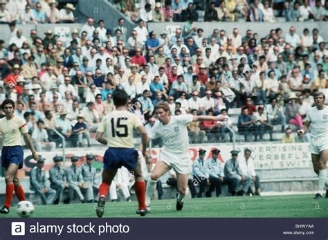 Wembley stadium, wembley, brent, greater london attendance: World Cup 1970 Group C match England v Romania Alan Ball ...