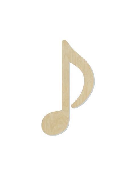 Music Note Wood Shape Wood Cutouts Music Class Notes Diy Paint Etsy