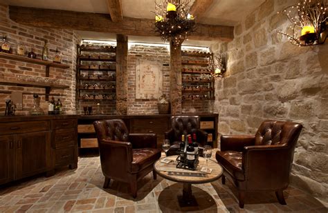 Tuscan Farmhouse Mediterranean Wine Cellar Houston By Eklektik