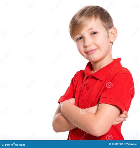 Photo Of Adorable Young Boy Looking At Camera Cute Blond Boy With A