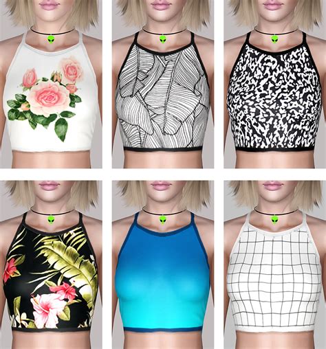 Simt0rr Halter Crop Top For Your Female Sims Mesh By Me Fully