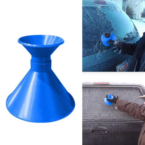 Car Windshield Magic Ice Scraper Tool Cone Shaped Outdoor Funnel