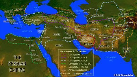 Map Of The Persian Empire During Queen Esther And King Xerxes Reign See Bible Book Of Esther
