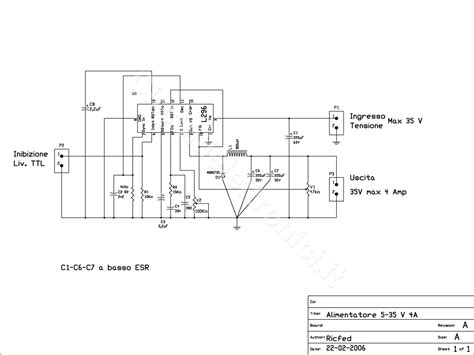 Alimentatore Switching 4a Con L296 E Uscita Regolabile