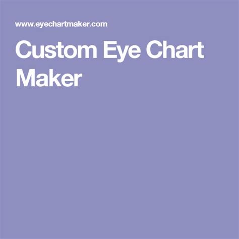Custom Eye Chart Maker Eye Chart Chart Maker Custom Eyes