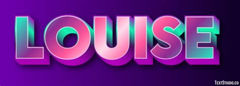 louise text effect and logo design name