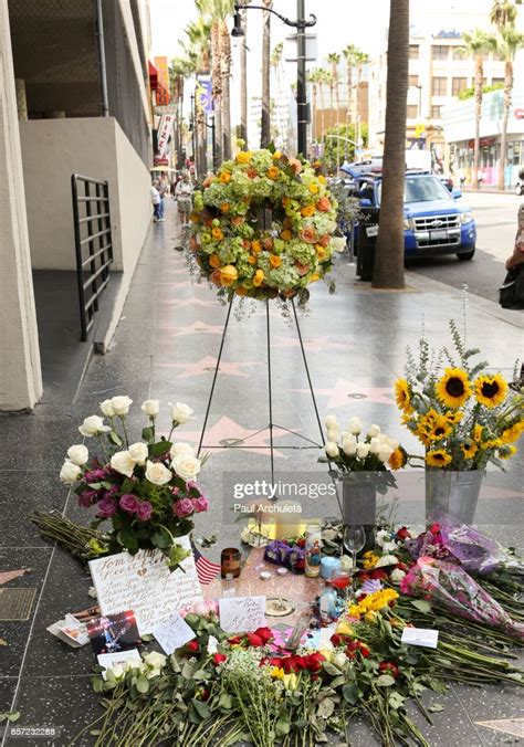 Flowers Are Placed On Musician Tom Pettys Star On The Hollywood Walk