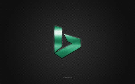 Download Wallpapers Bing Logo Green Shiny Logo Bing Metal Emblem