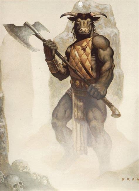 Minotaur Gerald Brom Mythological Creatures Mythology Greek Myths