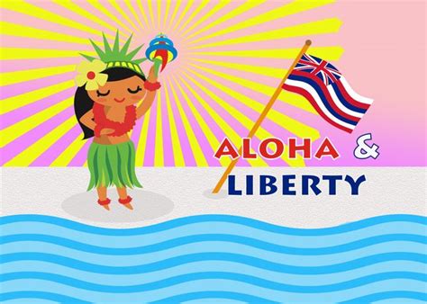 Hawaiian Independence Day Hula Dancer With Torch Card Ad Affiliate
