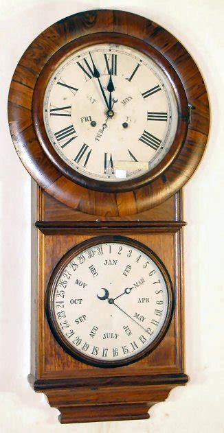Antique Welch No 4 Round Head Regulator Calendar Clock Price Guide