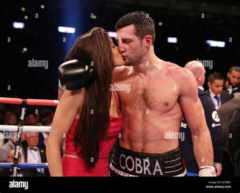 Carl Froch Kisses His Girlfriend Rachel Cordingley After Defeating
