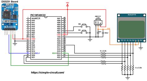 Pic Mcu With Ds3231 Rtcc And Nokia 5110 Lcd Mikroc Projects