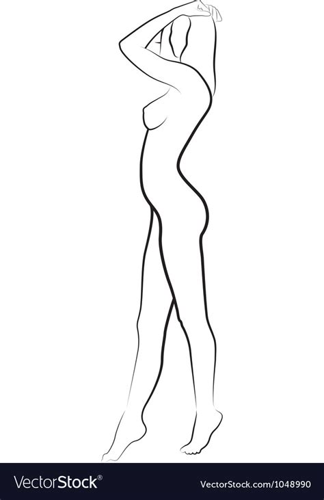 Naked Woman Royalty Free Vector Image VectorStock