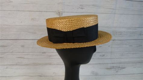 Vintage Stetson Select Jbl Zimmermans Straw Boater Hat Size Stetson