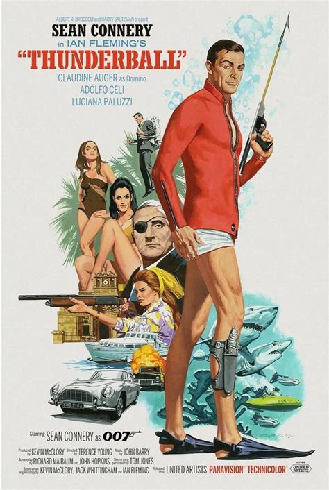 Thunderball By Paul Mann James Bond Movie Posters Sean Connery James Bond