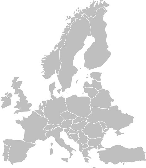 Blank Printable Map Of Europe