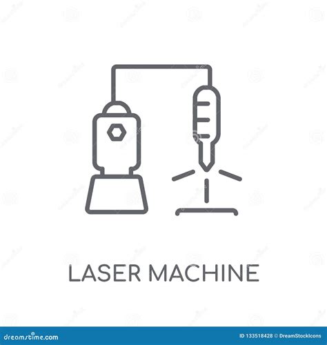 Laser Machine Linear Icon Modern Outline Laser Machine Logo Con Stock