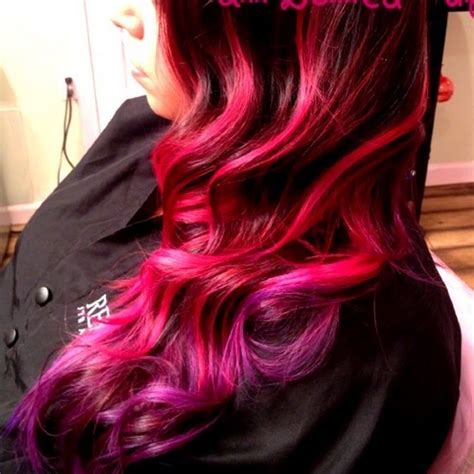 Blend Magenta And Deep Purple Hair Dye To Achieve A