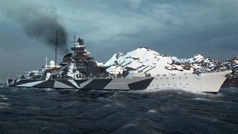 World Of Warships — Wallpaper German Battleship Bismarck