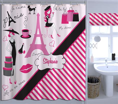 Enjoy free shipping on most stuff, even big stuff. Girls Paris Bathroom Decor, Pink Striped Shower Curtain ...