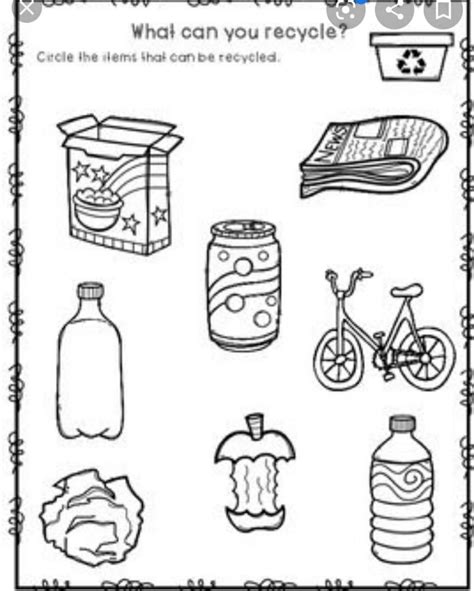 Recycling Worksheets For Kids Artofit