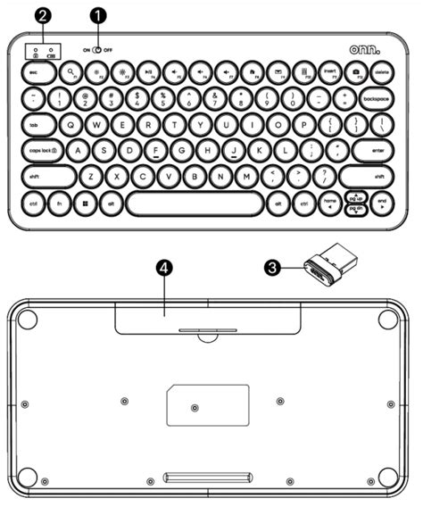 Onn 100122491 Compact Wireless Keyboard User Guide