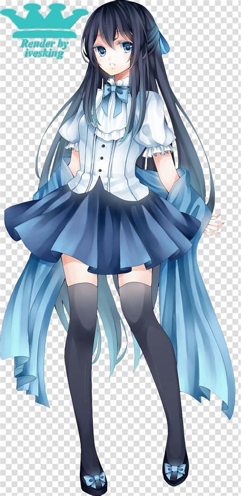 Tomboy Anime Girl With Blue Hair