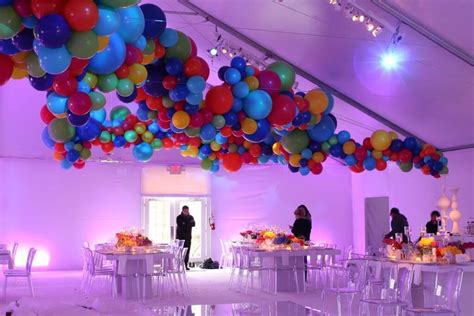 Multi Colored Balloon Sculpture Ceiling Décor Hanging Balloons