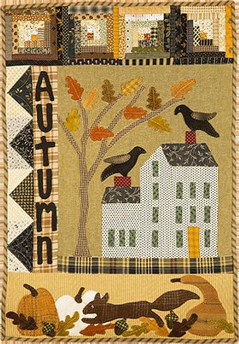Primitive Quilt Pattern Autumn By Norma Whaley Kit Option Etsy Fall