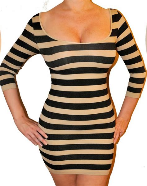 sexy tan black striped seamless bodycon 80 s 90 s club mini dress new o s glam ebay mini