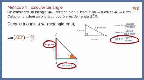 Calculer La Mesure D Un Angle Dans Un Triangle Rectangle