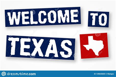 Welcome To Texas Stock Illustration Illustration Of Welcome 139645605
