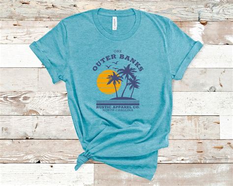 Retro Outer Banks T Shirt Obx North Carolina Shirt Rustic Etsy